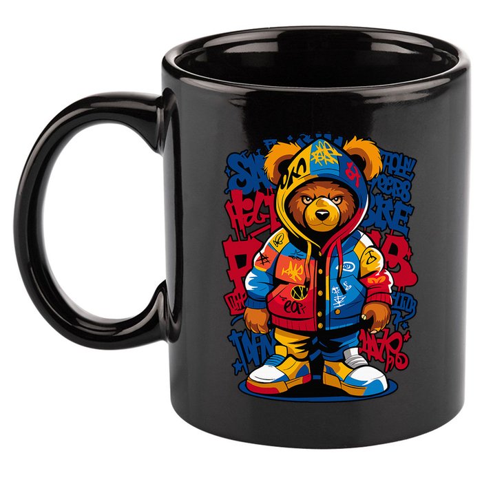 Hip Hop Teddy Bear Rap Music 11oz C Handle Ceramic Mug
