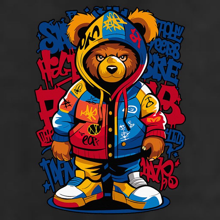 Hip Hop Teddy Bear Rap Music 11oz C Handle Ceramic Mug