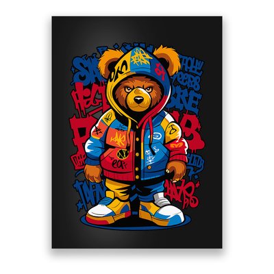 Hip Hop Teddy Bear Rap Music Poster