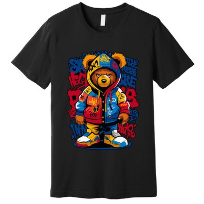 Hip Hop Teddy Bear Rap Music Premium T-Shirt