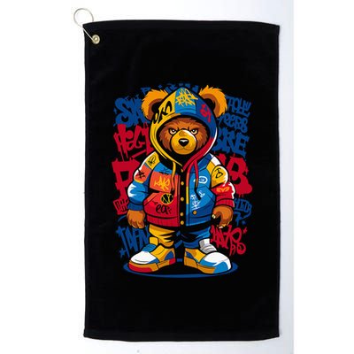 Hip Hop Teddy Bear Rap Music Golf Towel