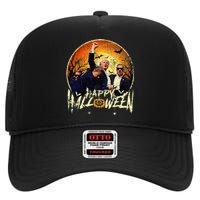 Happy Halloween Trump 2024 Trumpvance 2024 High Crown Mesh Back Trucker Hat