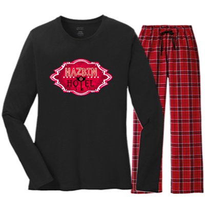 Hazbin Hotel Title Women's Long Sleeve Flannel Pajama Set 