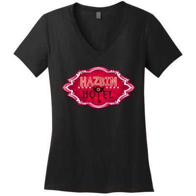 Hazbin Hotel Title Women's V-Neck T-Shirt