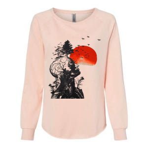 Hangover Human Tree Surreal Artistic Sunset Womens California Wash Sweatshirt