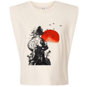 Hangover Human Tree Surreal Artistic Sunset Garment-Dyed Women's Muscle Tee