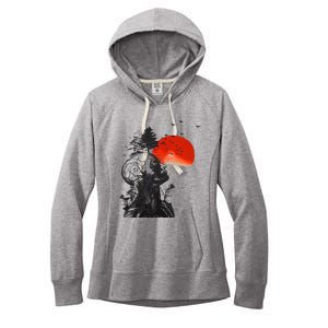 Hangover Human Tree Surreal Artistic Sunset Women's Fleece Hoodie