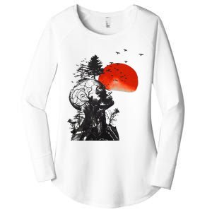 Hangover Human Tree Surreal Artistic Sunset Women's Perfect Tri Tunic Long Sleeve Shirt