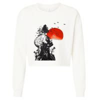 Hangover Human Tree Surreal Artistic Sunset Cropped Pullover Crew