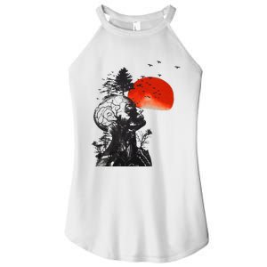 Hangover Human Tree Surreal Artistic Sunset Women's Perfect Tri Rocker Tank