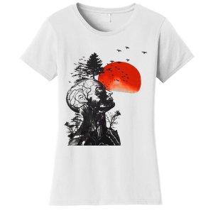 Hangover Human Tree Surreal Artistic Sunset Women's T-Shirt