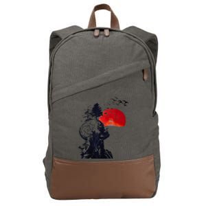 Hangover Human Tree Graphic Cotton Canvas Backpack