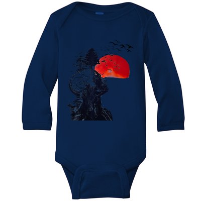 Hangover Human Tree Graphic Baby Long Sleeve Bodysuit