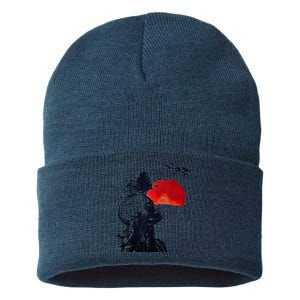 Hangover Human Tree Graphic Sustainable Knit Beanie