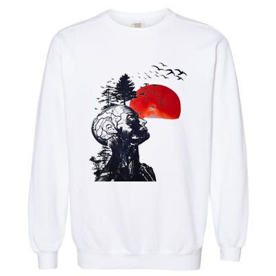 Hangover Human Tree Graphic Garment-Dyed Sweatshirt