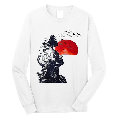 Hangover Human Tree Graphic Long Sleeve Shirt