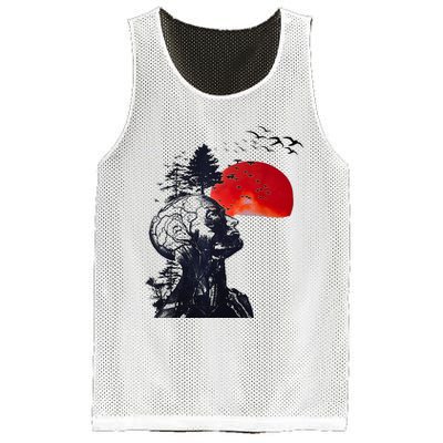 Hangover Human Tree Graphic Mesh Reversible Basketball Jersey Tank