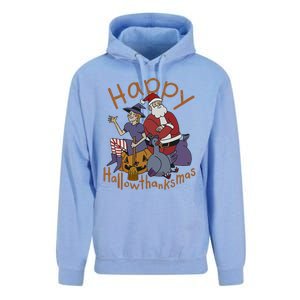 Happy Hallothanksmas Thanksgiving Christmas Santa Claus Xmas Unisex Surf Hoodie