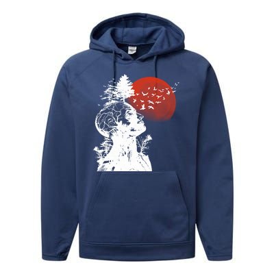 Hangover Human Tree Graphic Performance Fleece Hoodie