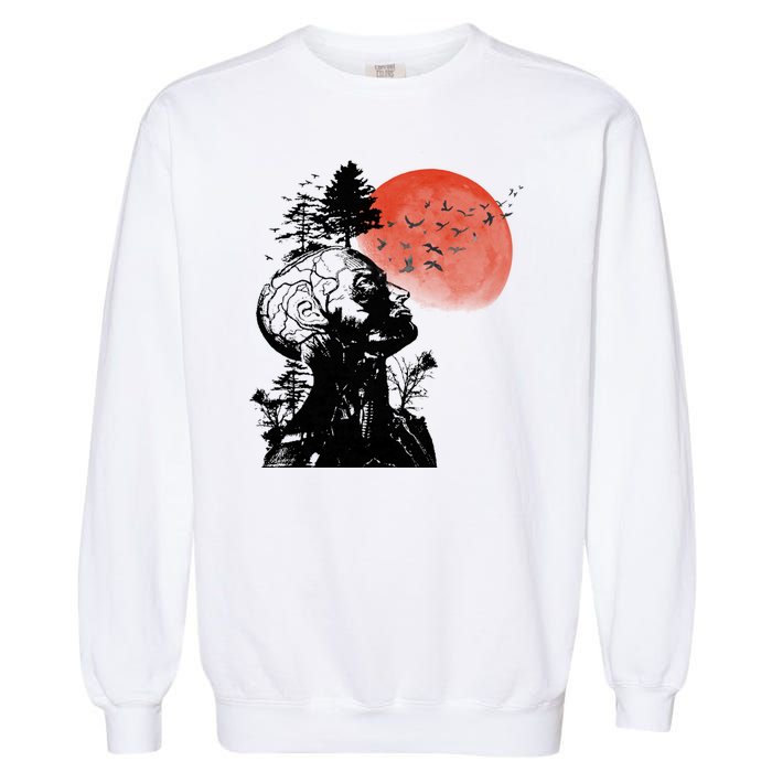 Hangover Human Tree Graphic Garment-Dyed Sweatshirt