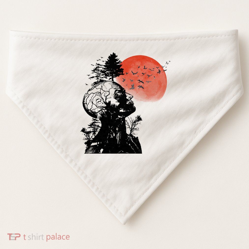 Hangover Human Tree Graphic USA-Made Doggie Bandana