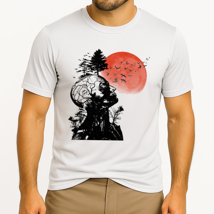 Hangover Human Tree Graphic Cooling Performance Crew T-Shirt