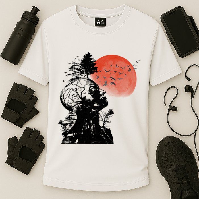Hangover Human Tree Graphic Cooling Performance Crew T-Shirt