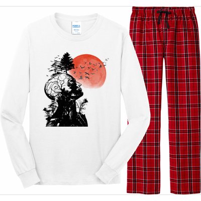 Hangover Human Tree Graphic Long Sleeve Pajama Set