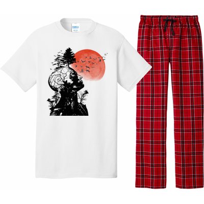 Hangover Human Tree Graphic Pajama Set