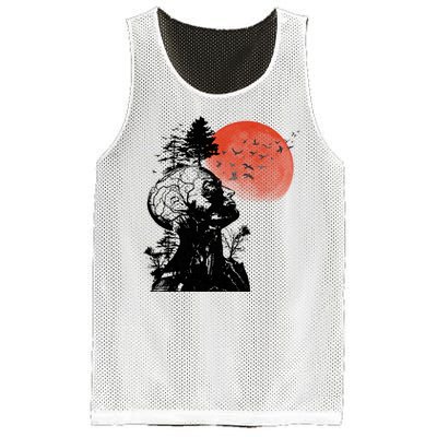 Hangover Human Tree Graphic Mesh Reversible Basketball Jersey Tank