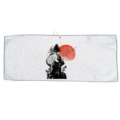 Hangover Human Tree Graphic Large Microfiber Waffle Golf Towel