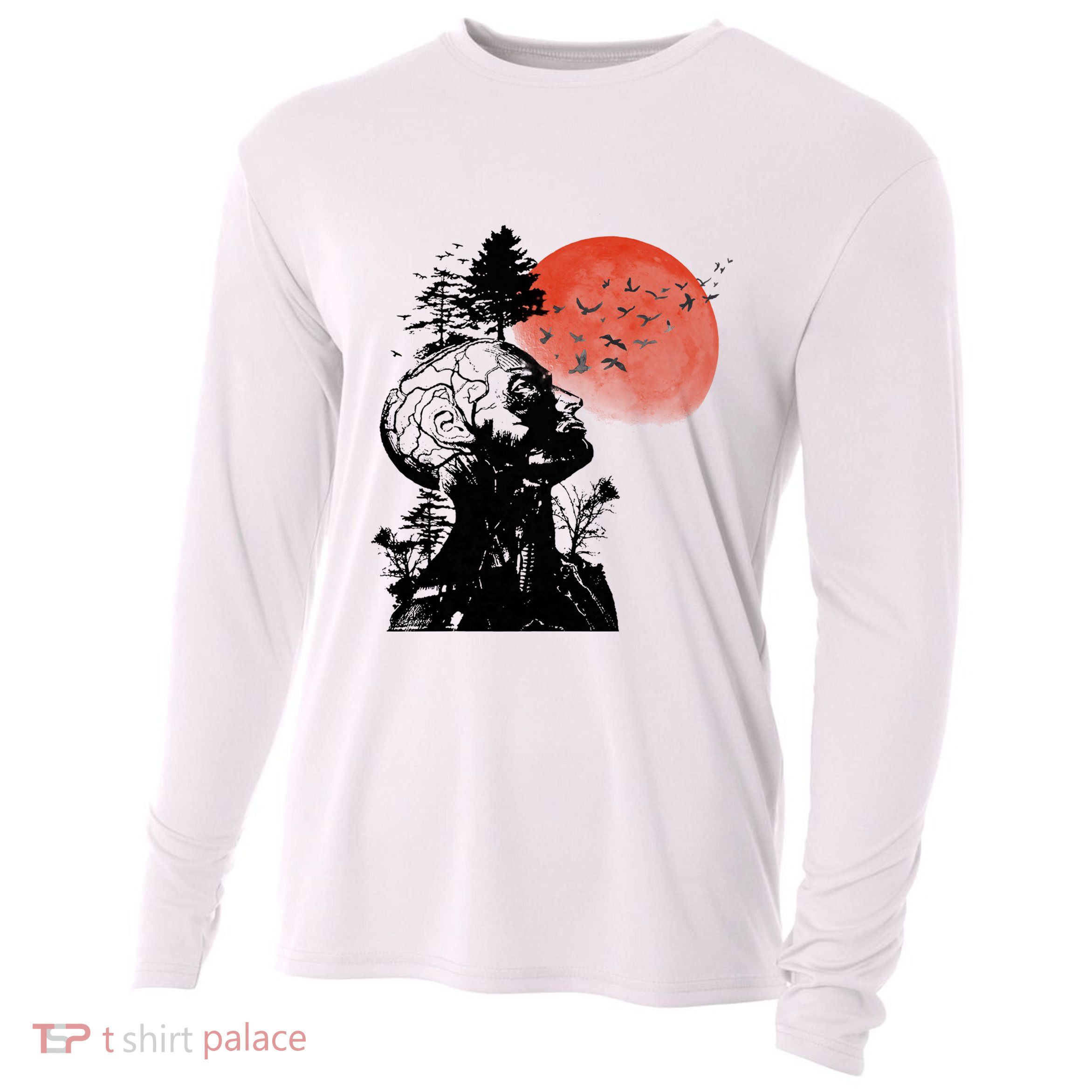 Hangover Human Tree Graphic Cooling Performance Long Sleeve Crew