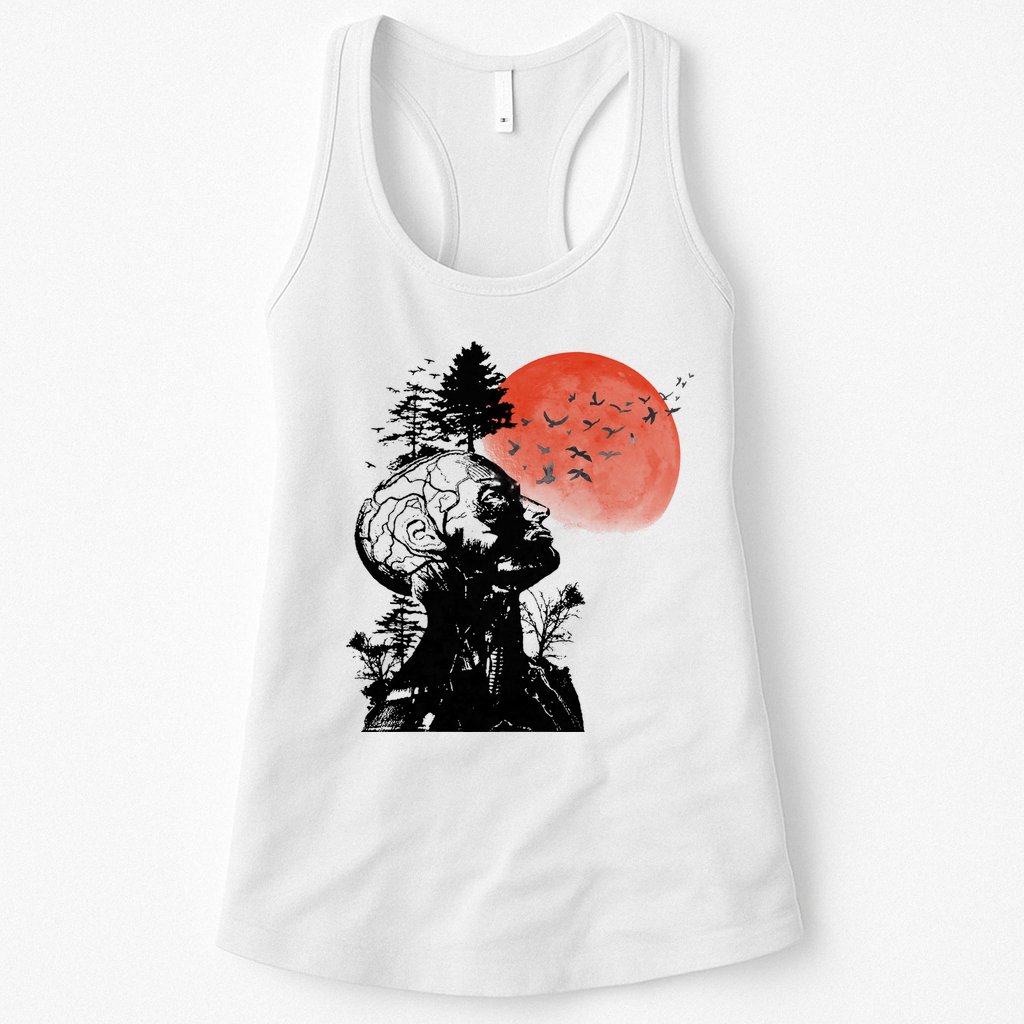 Hangover Human Tree Graphic Womens Tank Top