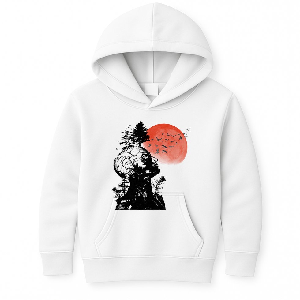 Hangover Human Tree Graphic Kids Hoodie