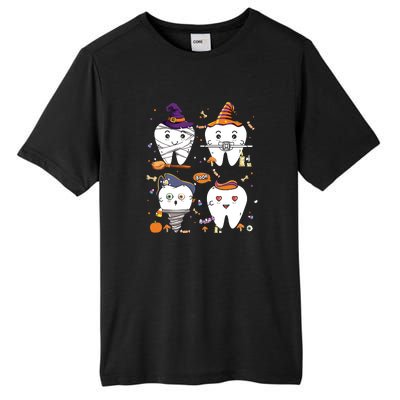 Happy Halloween Teeth Dentist Assistant Costume Party Funny Tall Fusion ChromaSoft Performance T-Shirt