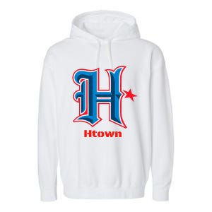 Houston Htown The H Hustle Town Houston Texas 713 Garment-Dyed Fleece Hoodie