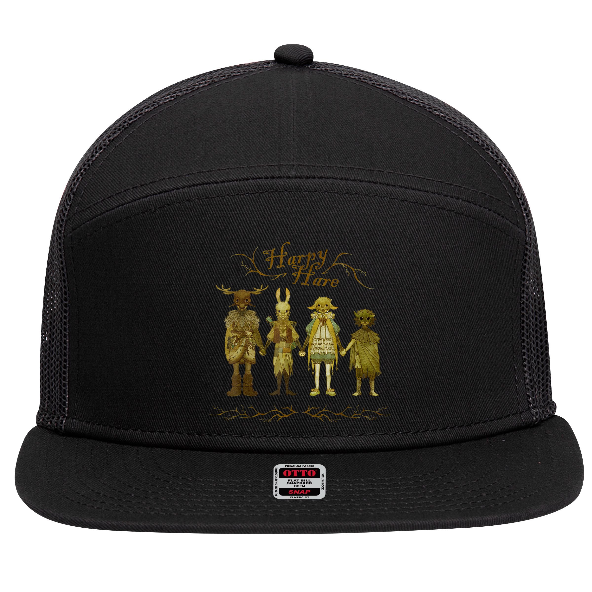 Harpy Hare Tell Me So I Say V2 7 Panel Mesh Trucker Snapback Hat