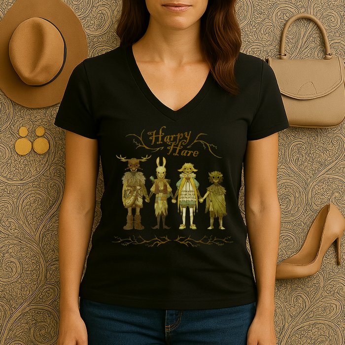 Harpy Hare Tell Me So I Say V2 Women's V-Neck T-Shirt