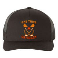 Hockey Hat Trick Or Treat Halloween Funny Yupoong Adult 5-Panel Trucker Hat