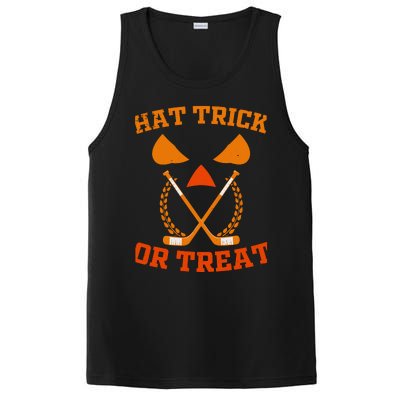 Hockey Hat Trick Or Treat Halloween Funny PosiCharge Competitor Tank