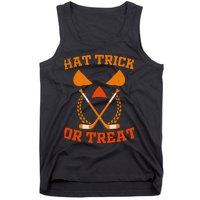 Hockey Hat Trick Or Treat Halloween Funny Tank Top