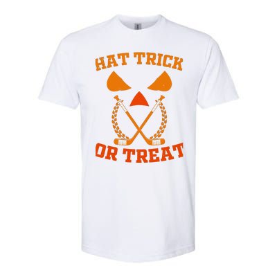 Hockey Hat Trick Or Treat Halloween Funny Softstyle CVC T-Shirt