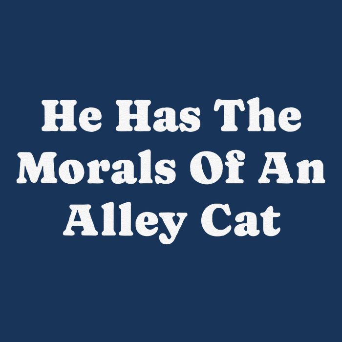 He Has The Morals Of An Alley Cat 16 in Basic Backpack