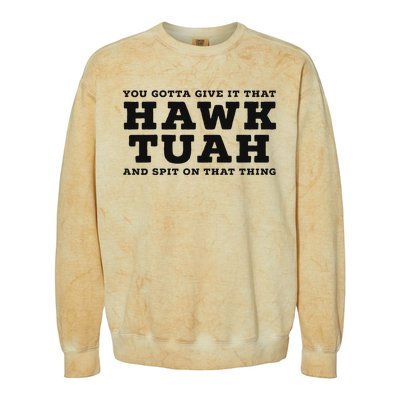 Hilarious Hawk Tuah Girl Meme Design Colorblast Crewneck Sweatshirt