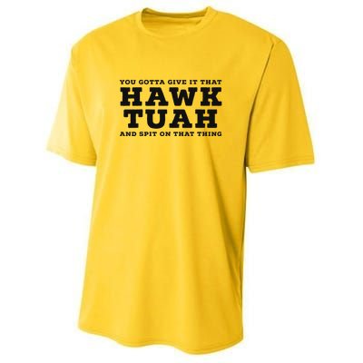 Hilarious Hawk Tuah Girl Meme Design Youth Performance Sprint T-Shirt