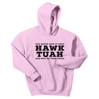 Hilarious Hawk Tuah Girl Meme Design Kids Hoodie