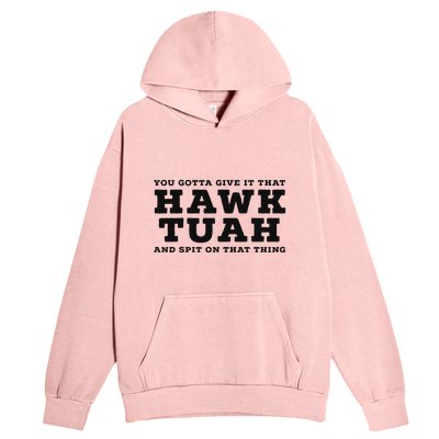 Hilarious Hawk Tuah Girl Meme Design Urban Pullover Hoodie