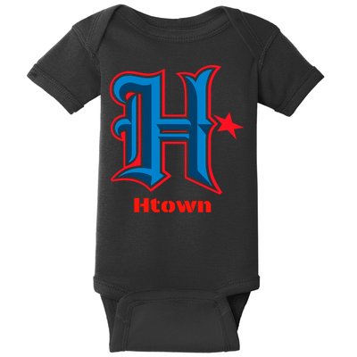 Houston Htown The H Hustle Town Houston Texas 713 Baby Bodysuit