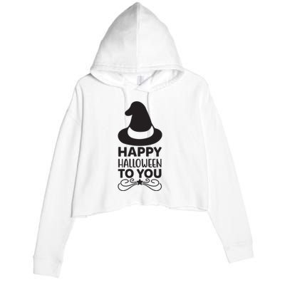 Happy Halloween To You Crop Fleece Hoodie