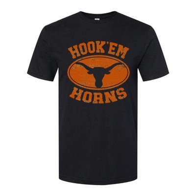 Hook’Em Horns Texas State Proud Texans Orange Softstyle CVC T-Shirt